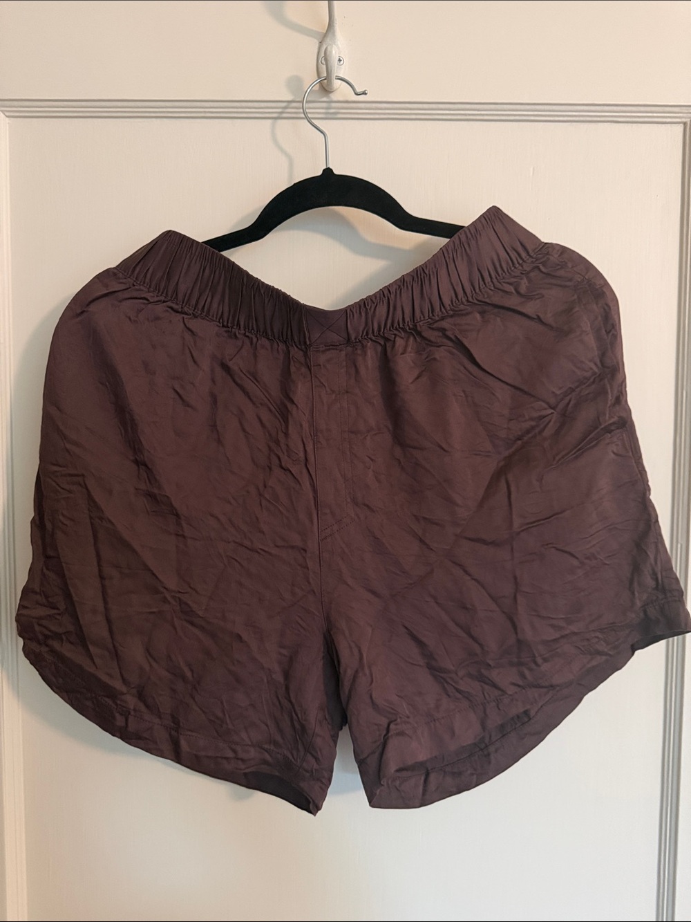 BOODY “Vegan Silk” Pajama Shorts - Garnet - S